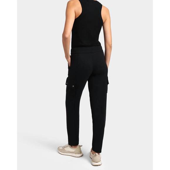 NEW MINNIE ROSE cotton cashmere cargo pant in black charcoal - Picture 2 of 3